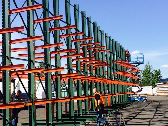 green and orange racks